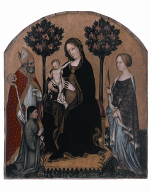 Madonna con Bambino, San Niccolò, Santa Caterina d